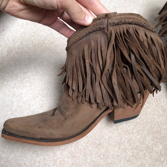 Fringe Cowgirl Leather Boots 